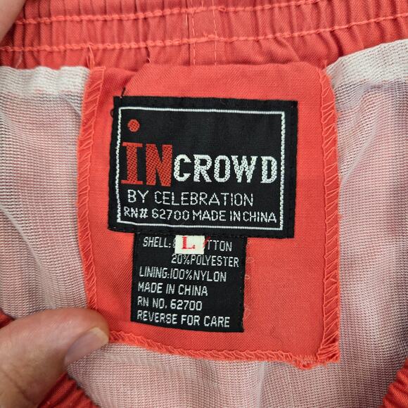 Vtg In Crowd by Celebration Swim Trunks Mens L Short Shorts 2.5" Inseam Lined - Picture 3 of 8